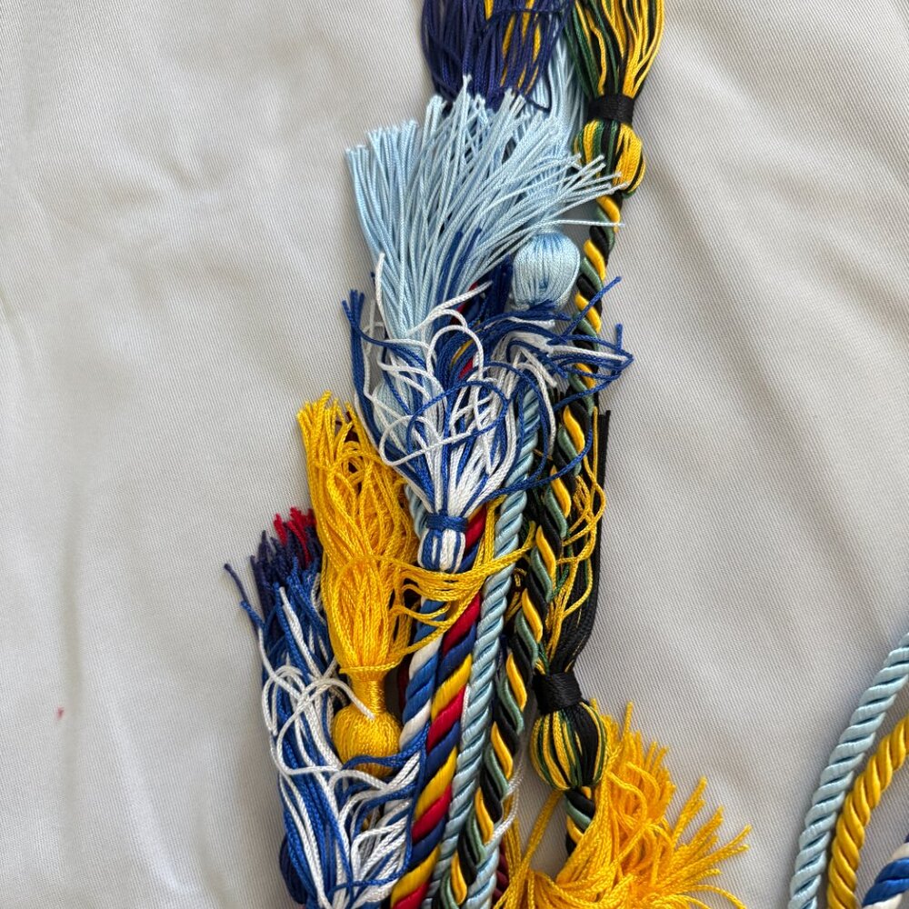 Belt Double Graduation Multicolor Honor Cord 6ps - Picture 3 of 8